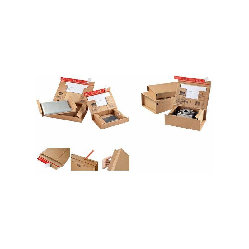 ColomPac Paket-Versandkarton "POST", Größe: SM, braun