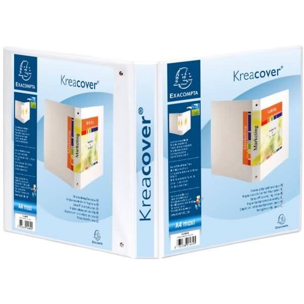 Ringbuch Kreacover A4+ 4 Ringe 30mm weiß