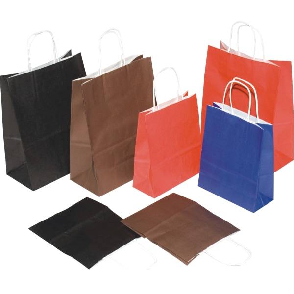 Tragetasche Papier 180x80x220mm blau