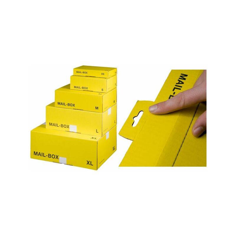 SMARTBOXPRO Paket-Versandkarton MAIL BOX, Größe: L, gelb