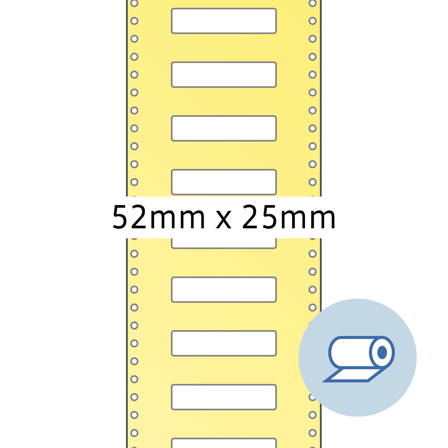 HERMA - Kunststoff - halbglänzend - permanenter Klebstoff - weiß - 52 x 25 mm 5000 Etikett(en) (1 Rolle(n)