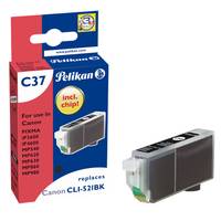 Pelikan C37 - Schwarz - kompatibel - Tintenpatrone (Alternative zu: Canon CLI-521BK)