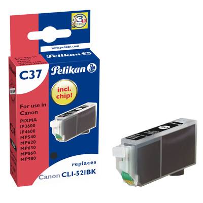 Pelikan C37 - Schwarz - kompatibel - Tintenpatrone (Alternative zu: Canon CLI-521BK)