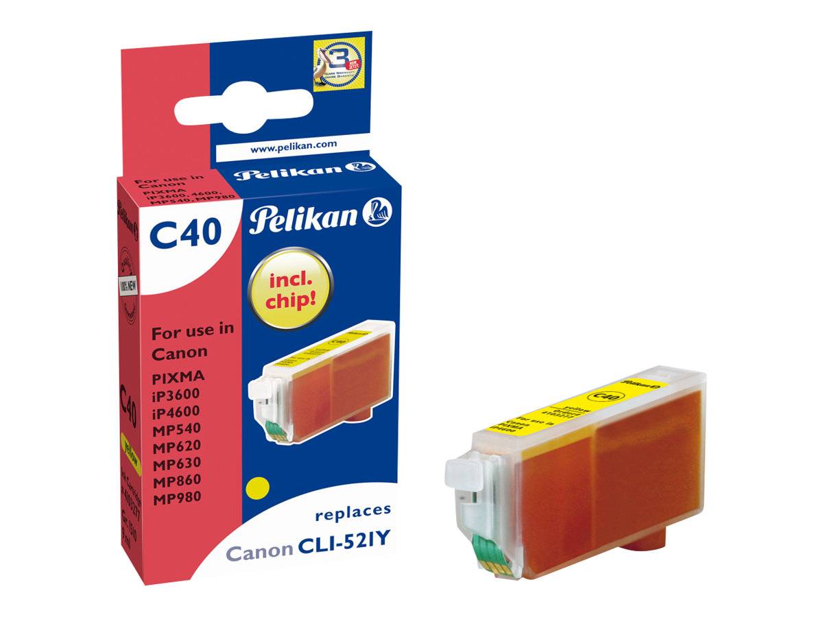 Pelikan C40 - Gelb - kompatibel - Tintenpatrone (Alternative zu: Canon CLI-521Y)