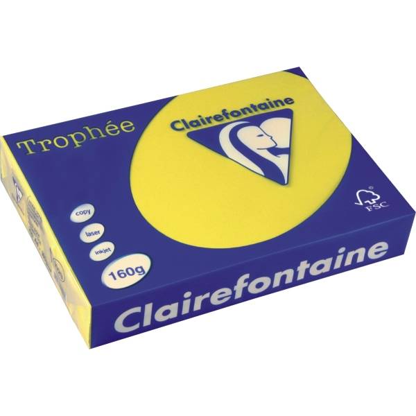 Kopierpapier Trophee A4 160g/qm VE=250 Blatt sonne/gelb