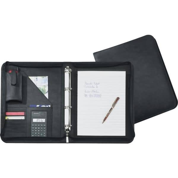 Konferenzmappe mit Ringmechanik A4 schwarz