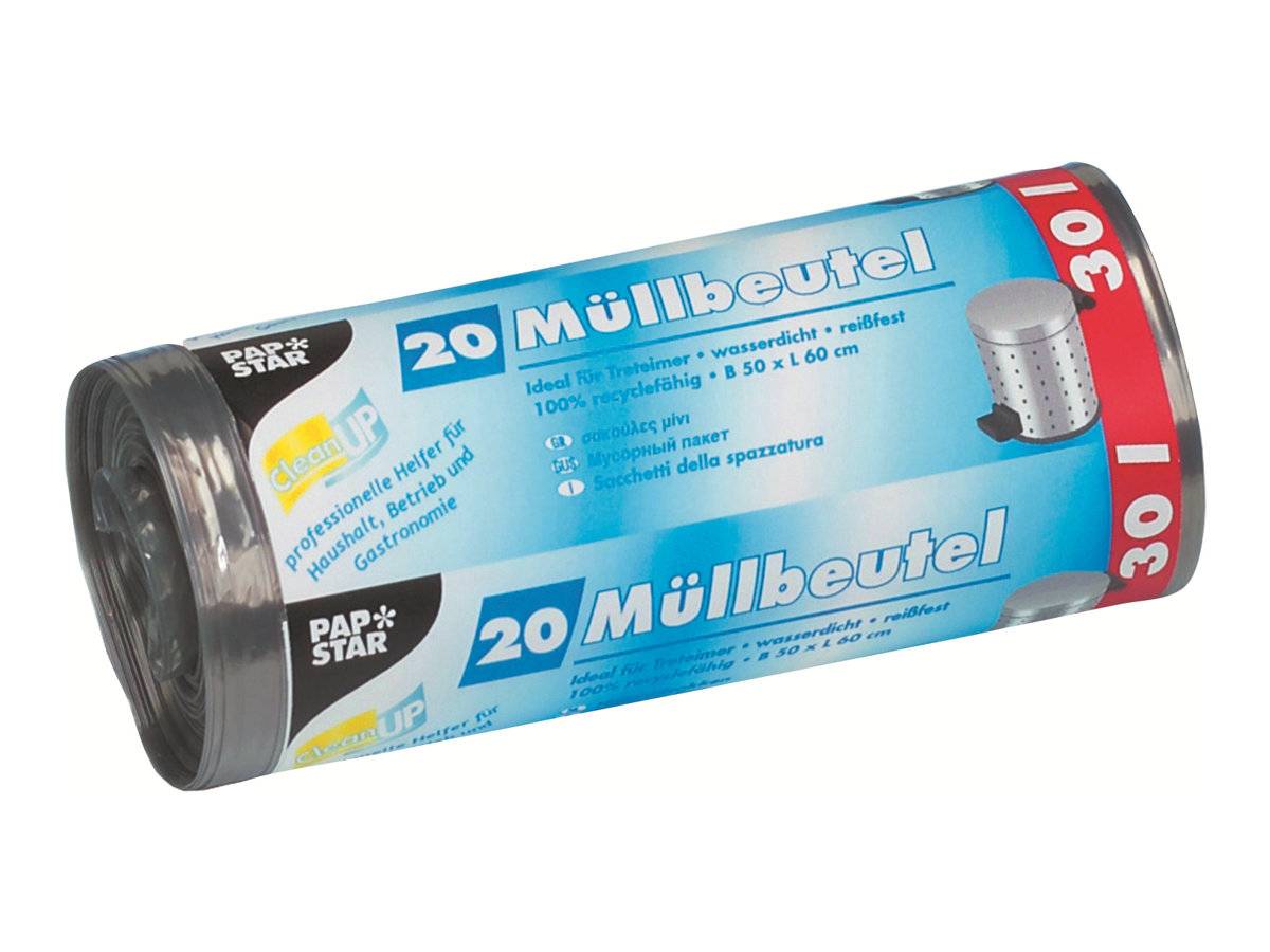 PAPSTAR Müllbeutel - 30 L - Polyethylen niedriger Dichte (LDPE)