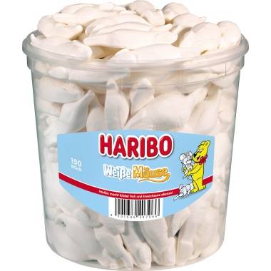 HARIBO Fruchtgummi Weisse Mäuse 825658 150 St./Pack.