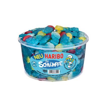 HARIBO Fruchtgummi SCHLÜMPFE, 150er Runddose