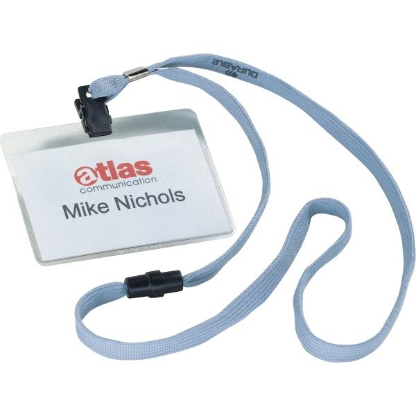 Namensschild 60x90mm mit Textilband VE=10 Stück