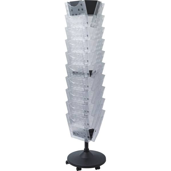 Prospektständer A4 hoch glasklar mit 30 Prospekthaltern