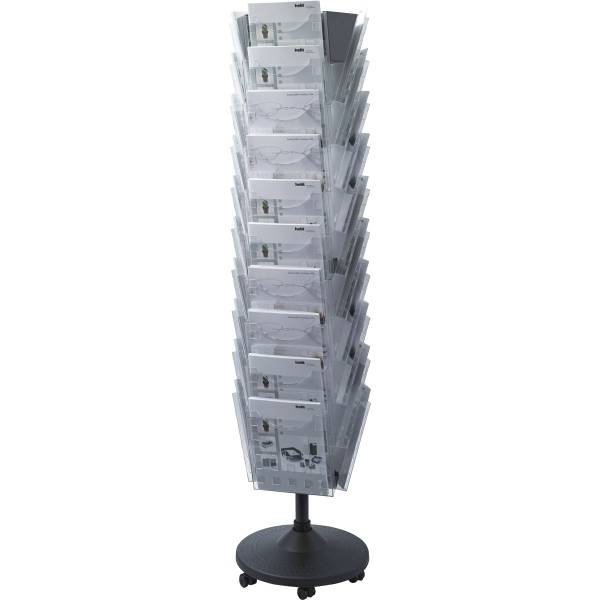 Prospektständer A4 hoch glasklar mit 30 Prospekthaltern
