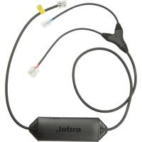 Jabra-Telefonadapterkabel mit mehreren Steckern und einem schwarzen Inline-Modul.
