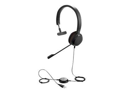 Jabra Evolve 20 On Ear Headset kabelgebunden Mono Schwarz Mikrofon-Rauschunterdrückung Headset, Lautstärkeregelung Computer