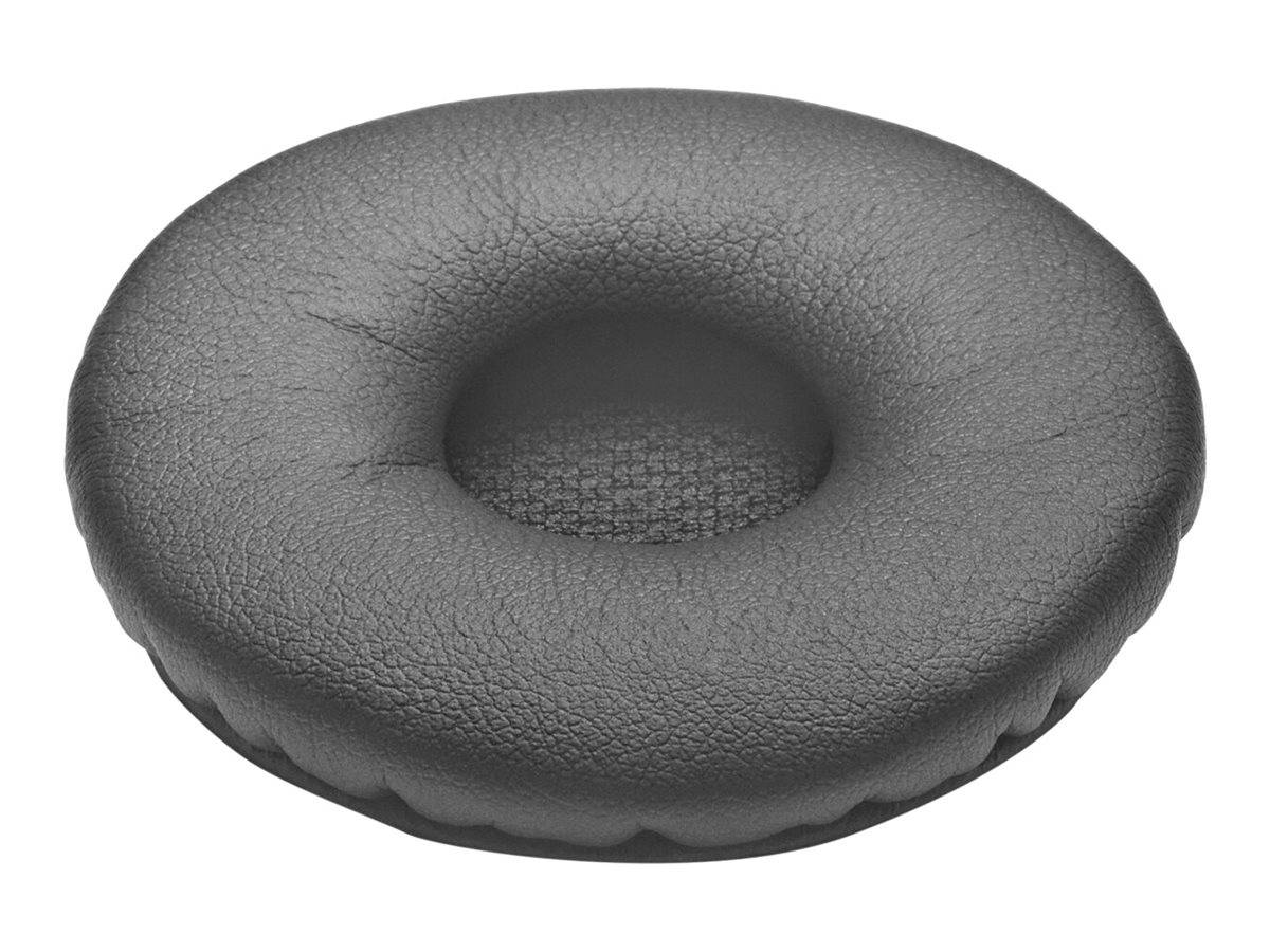 Graues, rundes, gepolstertes Ring- oder Donut-förmiges Sitzkissen mit einem Loch in der Mitte auf einfachem weißem Hintergrund.