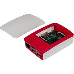 Raspberry Pi Gehäuse f. B+, 2 u. 3, weiß-rot, 5-teilig, Raspberry Pi, Raspberry Pi, Schwarz, Grün