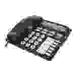 tiptel Ergophone 1300, Großtastentelefon, schwarz Komforttelefon mit Notruffunktion