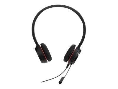 Schwarzes Over-Ear-Headset mit angebrachtem Boom-Mikrofon auf weißem Hintergrund.