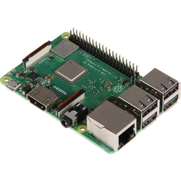 Raspberry Pi 3 Modell B+, Quadcore CPU, 1GB RAM, WLAN, BT