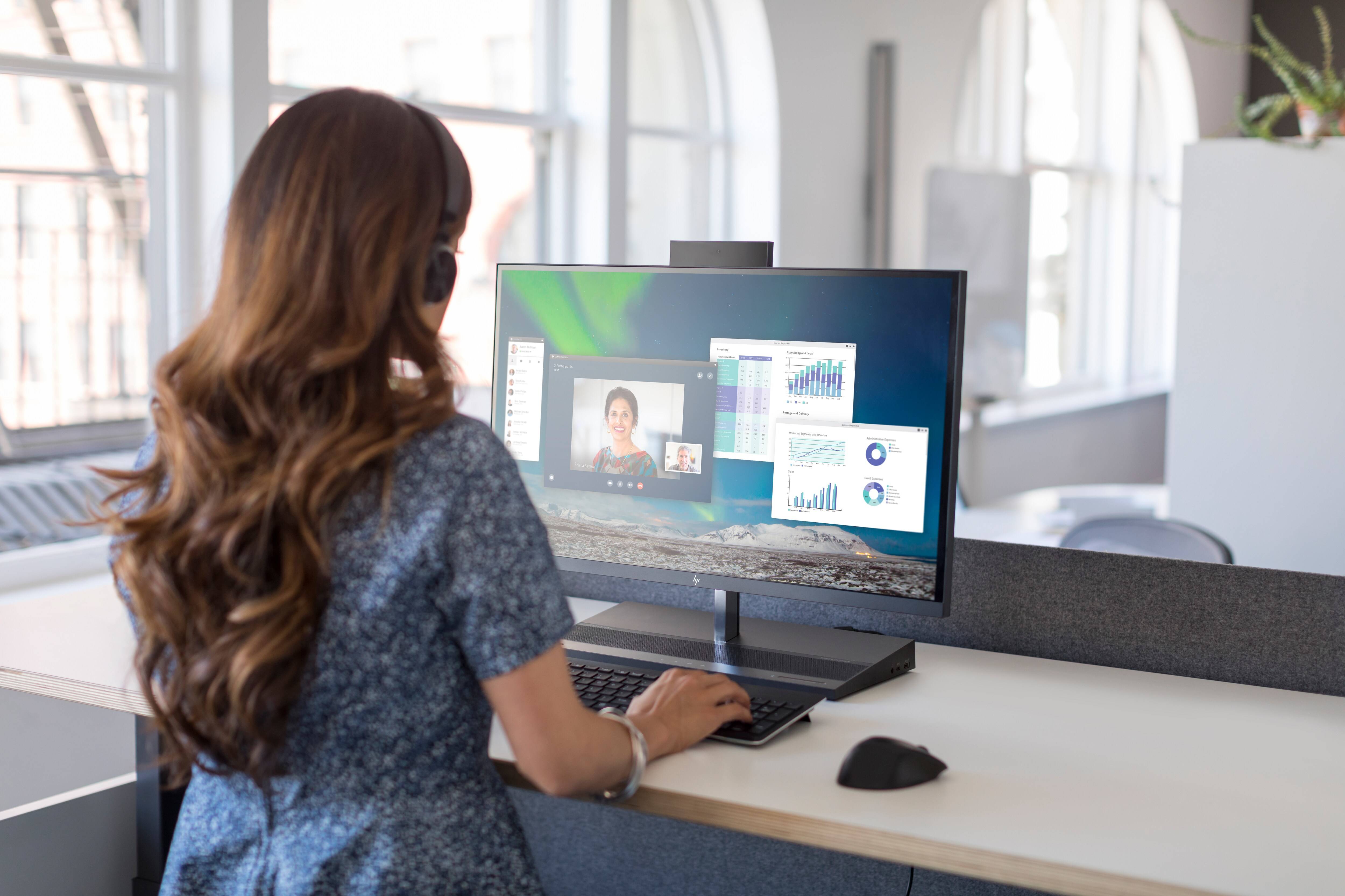 HP Premium - Maus - rechts- und linkshändig - Laser - 3 Tasten - kabellos - 2.4 GHz - kabelloser Empfänger (USB)