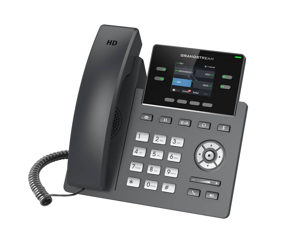 Grandstream GRP2612 - VoIP-Telefon mit Rufnummernanzeige/Anklopffunktion