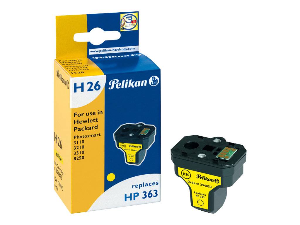 Pelikan H26 - 6 ml - Gelb - kompatibel - Tintenpatrone (Alternative zu: HP 363)
