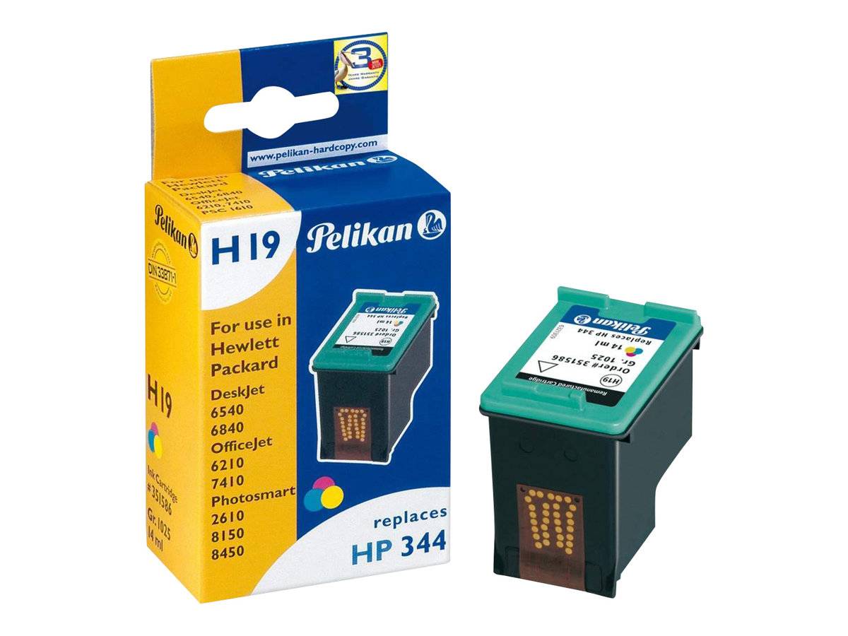 Pelikan H19 - 14 ml - Farbe (Cyan, Magenta, Gelb) - kompatibel - Tintenpatrone (Alternative zu: HP 344)