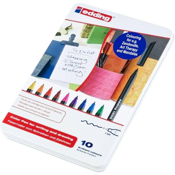 Fasermaler edding 1200 colourpen 1mm VE=10 Farben