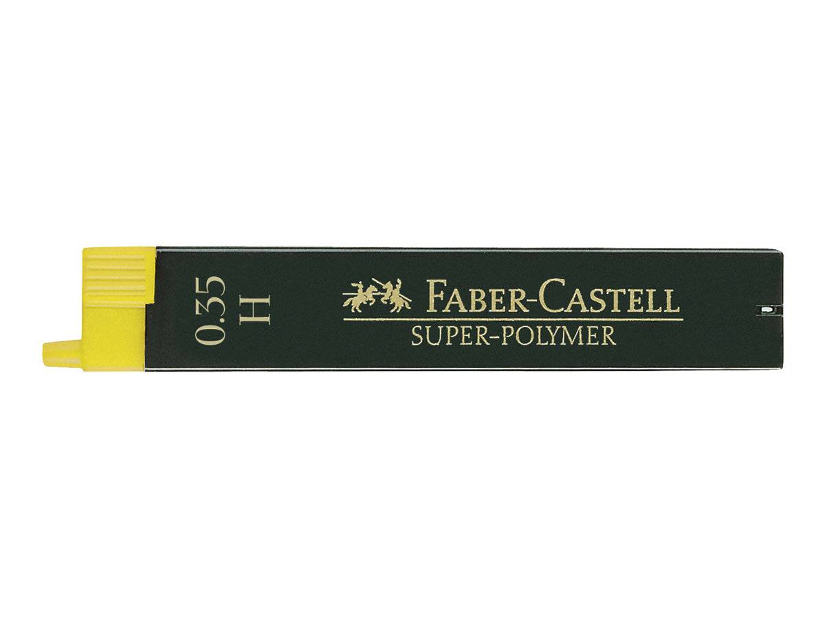 FABER-CASTELL Super-Polymer - Bleistiftmine - Superpolymer - H - Intense Black - 0.35 mm (Packung mit 12)