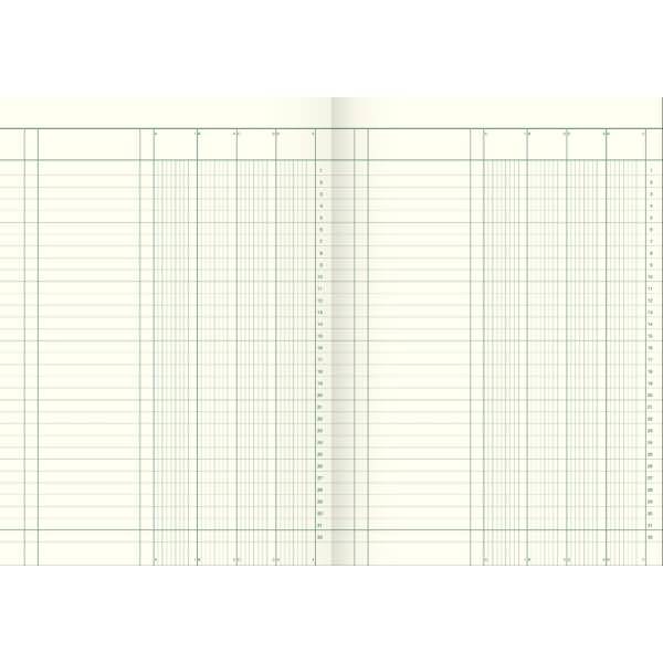 Spaltenbuch A4 Karton fester Kopf 4 Spalten 40 Blatt
