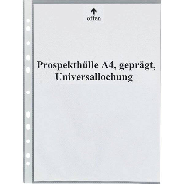 Prospekthüllen A4 80my genarbt VE=100 Stück