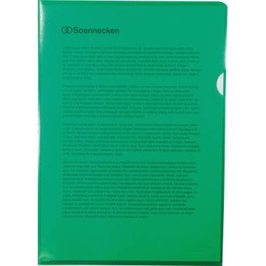 Soennecken Sichthülle 1513 DIN A4 PP grün 100 St./Pack.