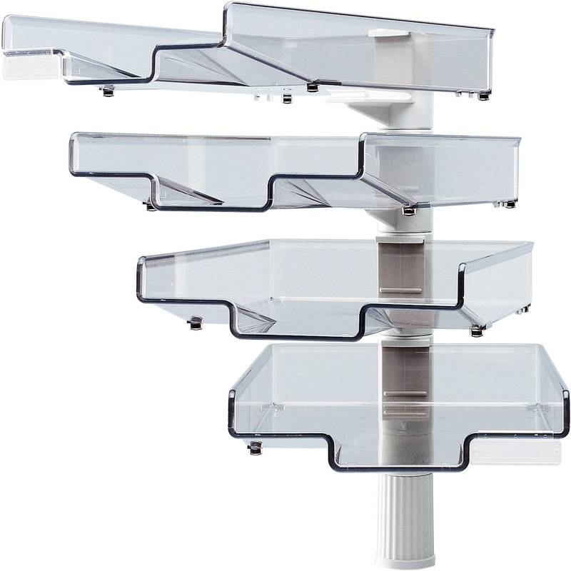 Hansa Schwenkflügler mit 4 Schalen, lichtgrau