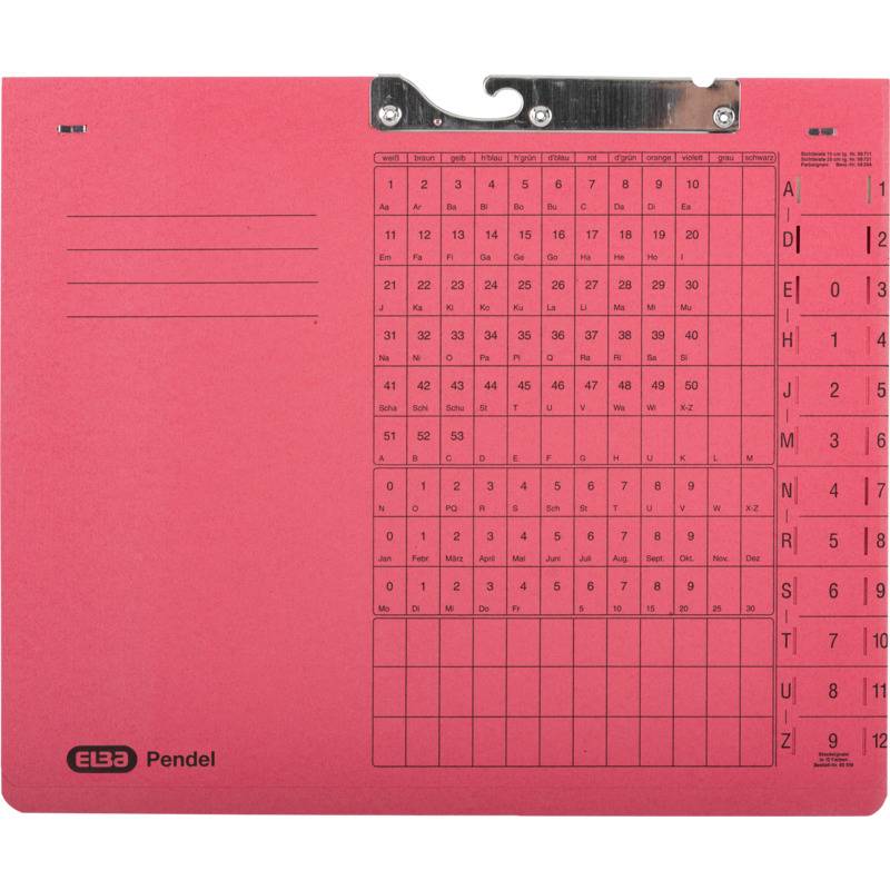 ELBA Pendelhefter, DIN A4, Manilakarton, 250 g/qm, rot