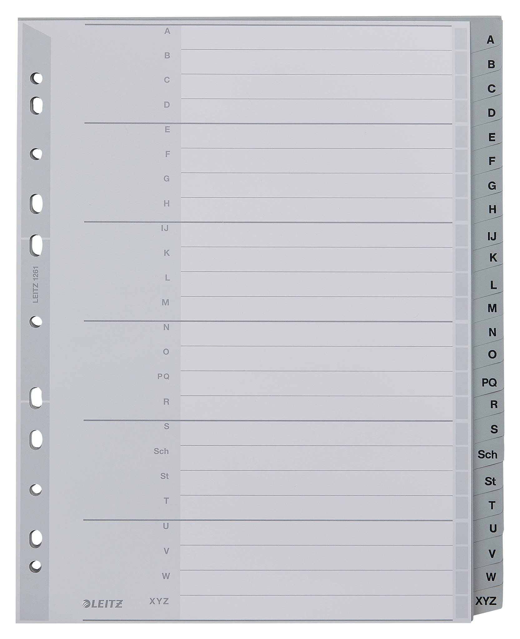 Plastikregister A-Z - Grau
