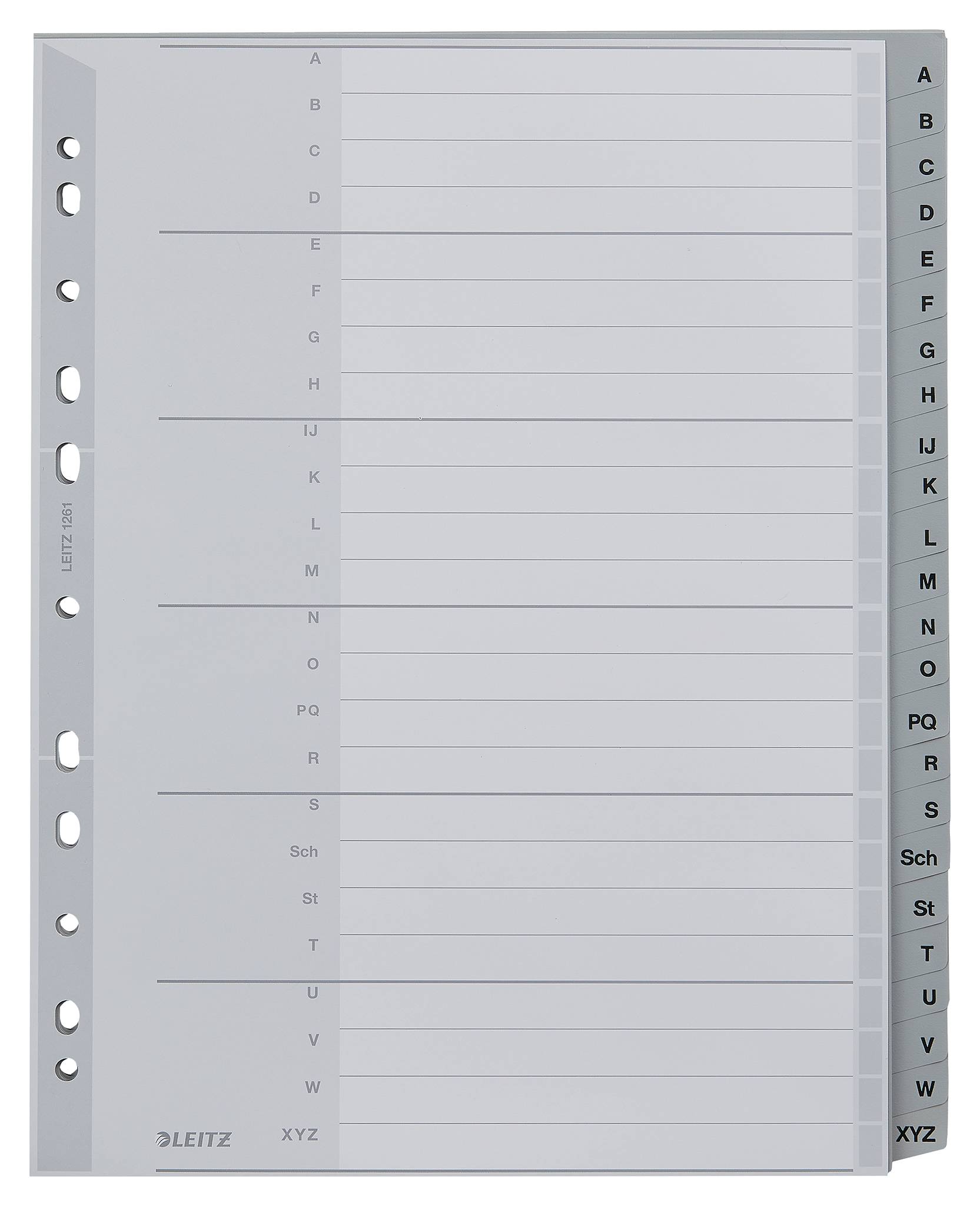 Plastikregister A-Z - Grau