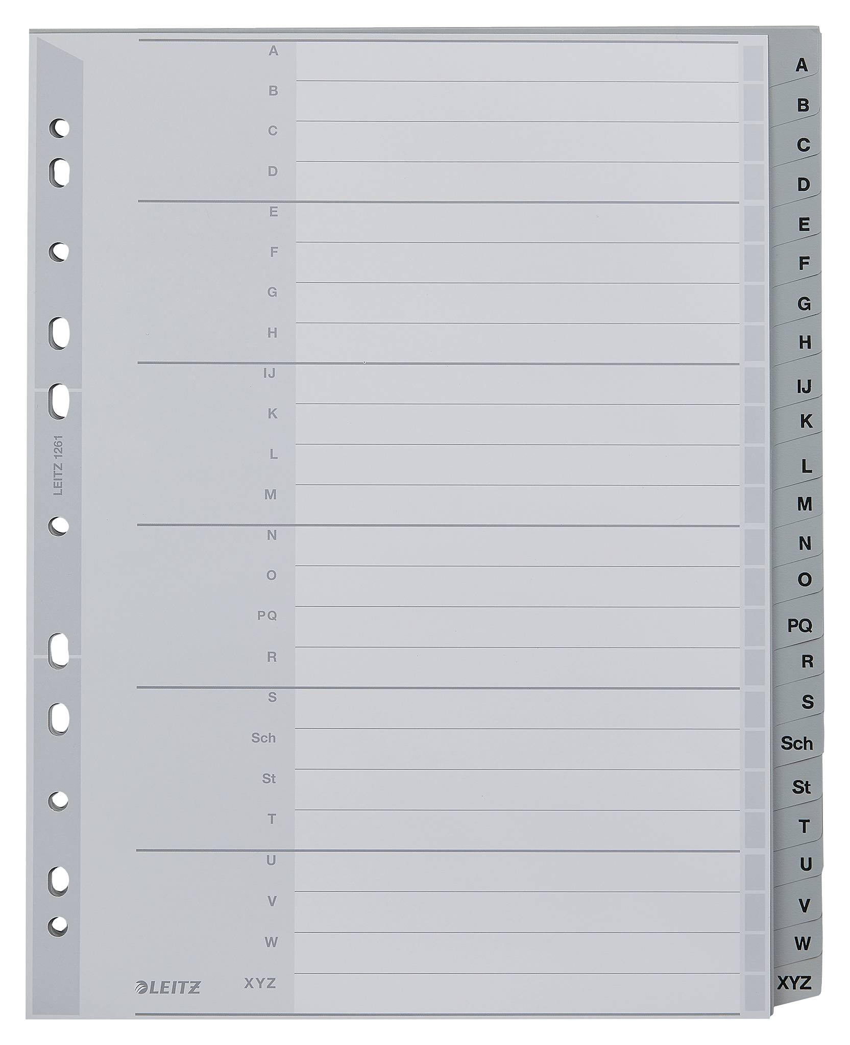 Plastikregister A-Z - Grau