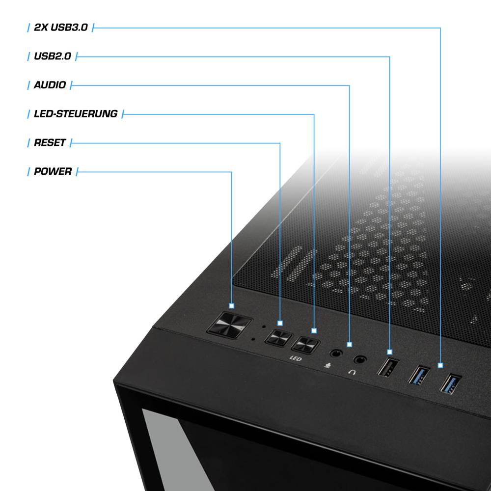 Kiebel Gaming PC Infinity 10 Intel Core i7-10700KF, 16GB DDR4, NVIDIA RTX 3070 8 GB, 500GB SSD, 1TB HDD