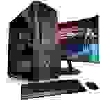 Kiebel PC Set Gaming mit 24 Zoll TFT Raptor V AMD Ryzen 7 5700X, 16GB DDR4, RTX 3050 6 GB, 1TB SSD, WLAN, Windows 11