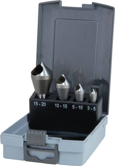 Querlochsenkersatz 2-5/5-10/10-15/15-20mm HSS 4tlg.Ku.-Kass.RUKO