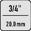 Steckschlüsseleinsatz 59 3/4 Zoll Innen-6-kant SW 22mm L.80mm STAHLWILLE