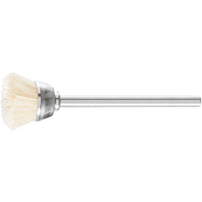 Topfbürste - PFERD - Bürsten-Ø 18 mm - mit weißen Naturborsten - Bezeichnung TBU 1803/3 SBW - Schaft-Ø 3 mm - VE 10 Stück - Preis per VE