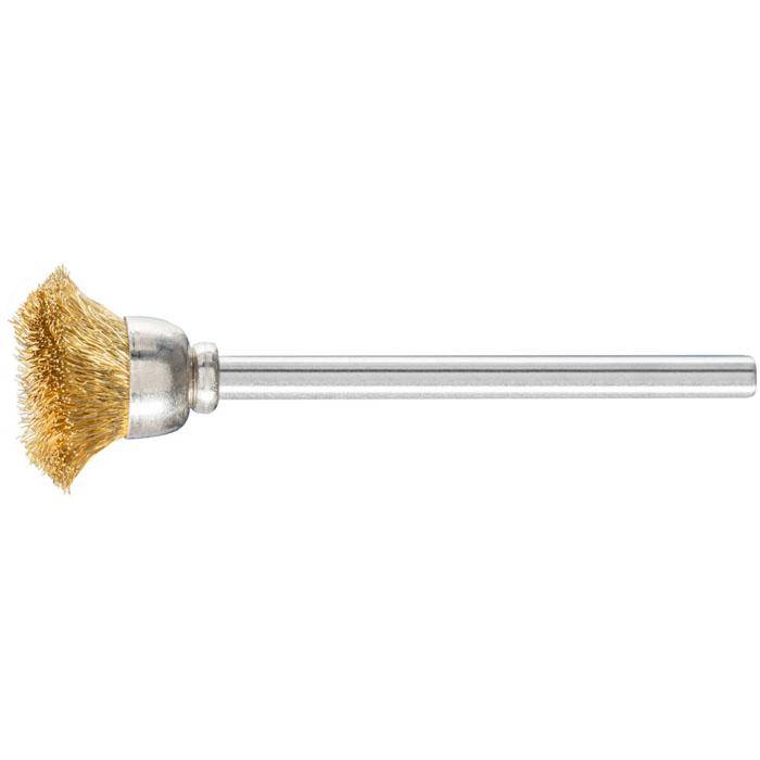 Topfbürste - PFERD - Bürsten-Ø 15 mm - mit Messingbesatz - Bezeichnung TBU 1503/3 MES 0,10 - Schaft-Ø 3 mm - VE 10 Stück - Preis per VE