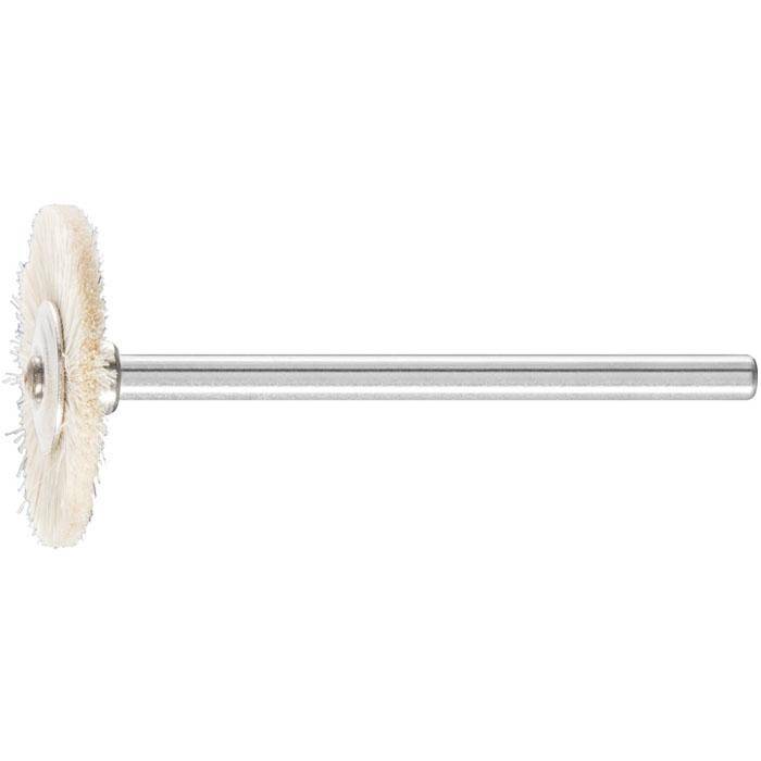 Rundbürste - PFERD - Bürsten-Ø 22 mm - Naturborsten Ziegenhaar - Bezeichnung RBU 2202/3 ZHW - Schaft-Ø 3 mm - Besatzlänge 6 mm - VE 10 Stück - P
