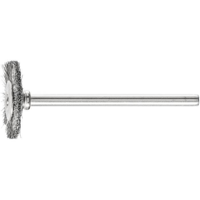 Rundbürste - PFERD - Bürsten-Ø 19 mm - mit Edelstahlbesatz - Bezeichnung RBU 1902/3 INOX 0,10 - Schaft-Ø 3 mm - Besatzlänge 5 mm - VE 10 Stück -