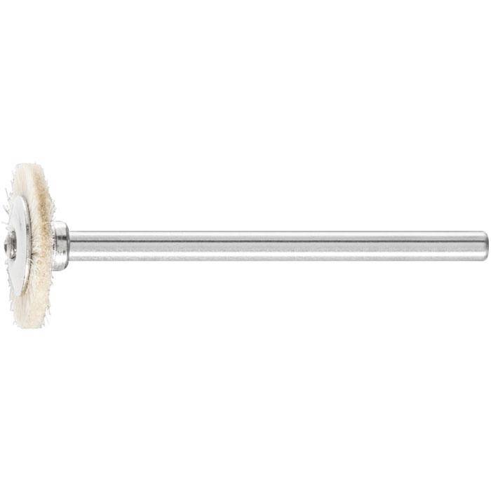 Rundbürste - PFERD - Bürsten-Ø 16 mm - Naturborsten Ziegenhaar - Bezeichnung RBU 1602/3 ZHW - Schaft-Ø 3 mm - Besatzlänge 3 mm - VE 10 Stück - P