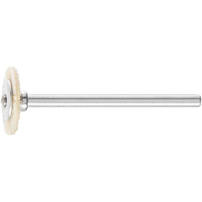 Rundbürste - PFERD - Bürsten-Ø 16 mm - mit weißen Naturborsten - Bezeichnung RBU 1602/3 SBW - Schaft-Ø 3 mm - Besatzlänge 3 mm - VE 10 Stück -