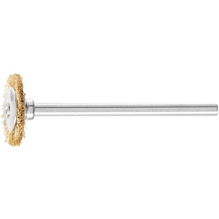 Rundbürste - PFERD - Bürsten-Ø 16 mm - mit Messingbesatz - Bezeichnung RBU 1602/3 MES 0,10 - Schaft-Ø 3 mm - Besatzlänge 3 mm - VE 10 Stück - Pr