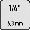 Bit f.Schlitzschrauben 6,5mm L.25mm 1/4 Zoll C6,3 Schneidenstärke 1,2mm PROMAT