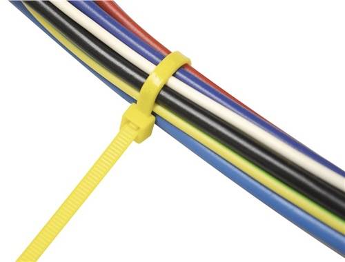 Kabelbinder L.280mm B.4,5mm PA gelb,RAL1021 n.UV-beständig 100St./Btl.SAPI SELCO